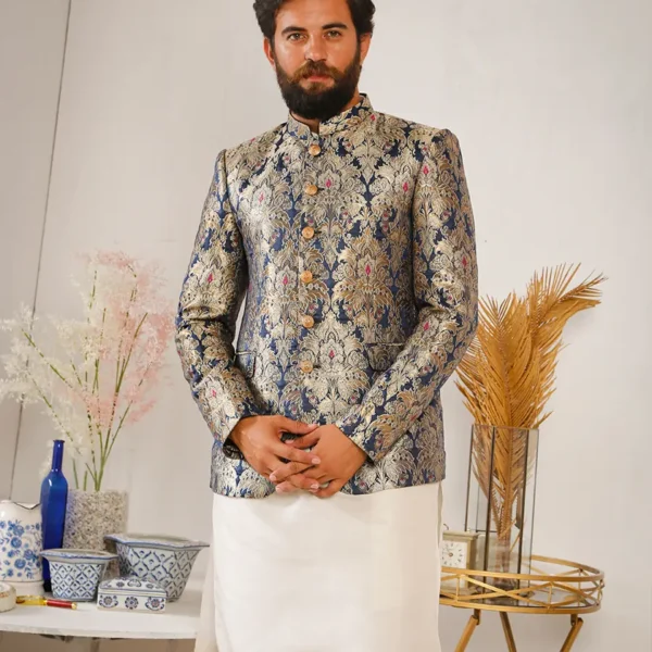 GOLD JAMAWAR PRINCE COAT