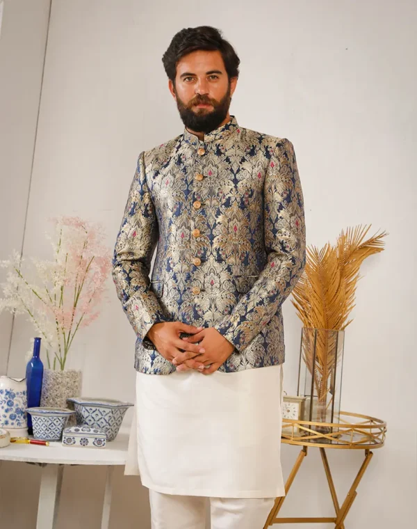 GOLD JAMAWAR PRINCE COAT