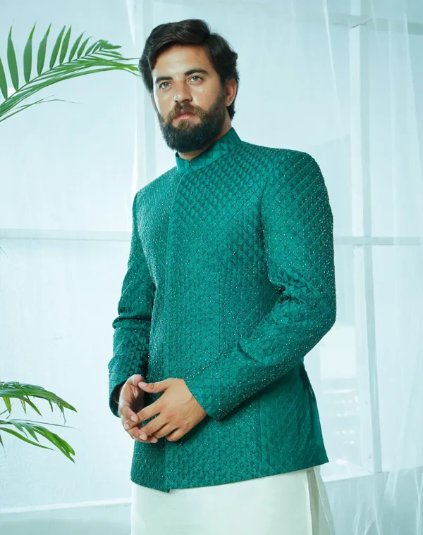 EMERALD GREEN PRINCE COAT