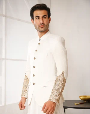 IVORY WHITE PRINCE COAT