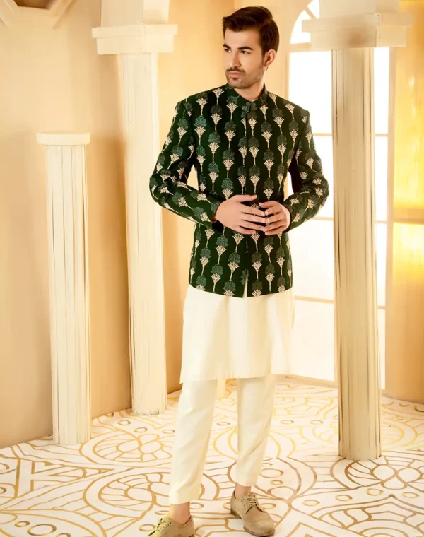 Second image of DARK GREEN PRINCE COAT