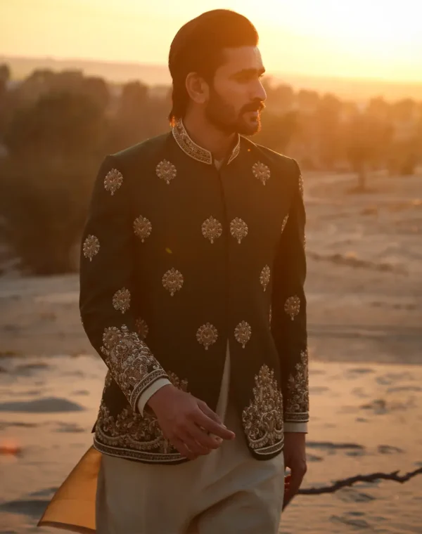 Second image of DEEP GREEN PRINCE COAT