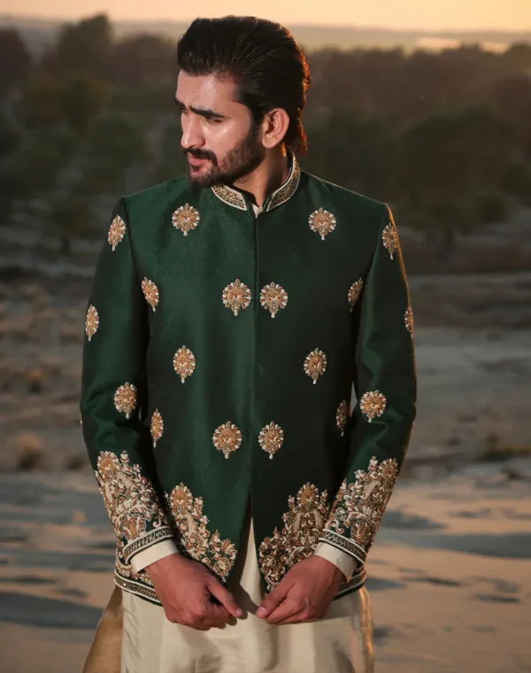 DEEP GREEN PRINCE COAT