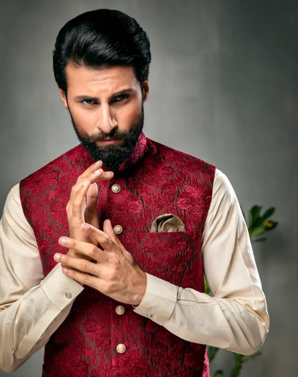 RICH MAROON WAISTCOAT