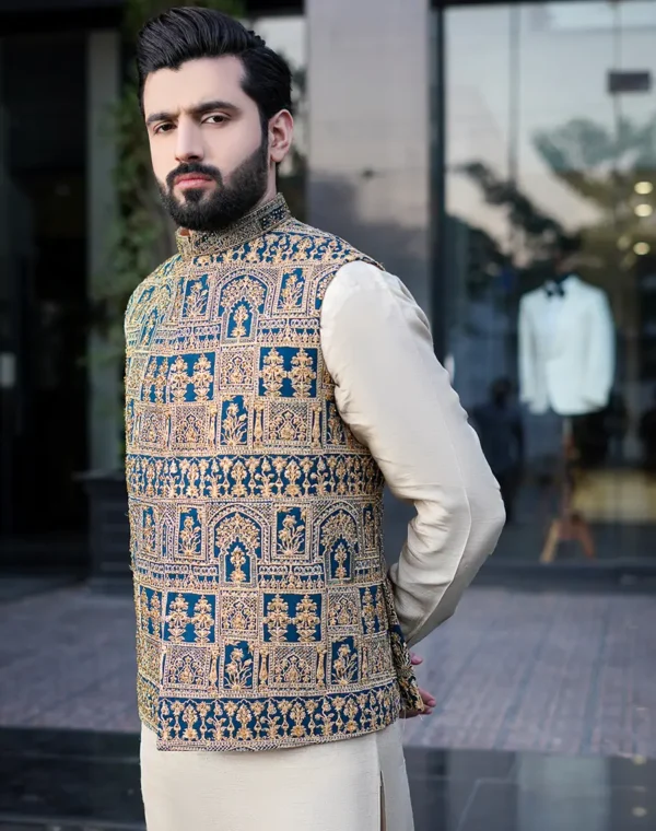 VIRDIAN EMBELLISHED WAISTCOAT