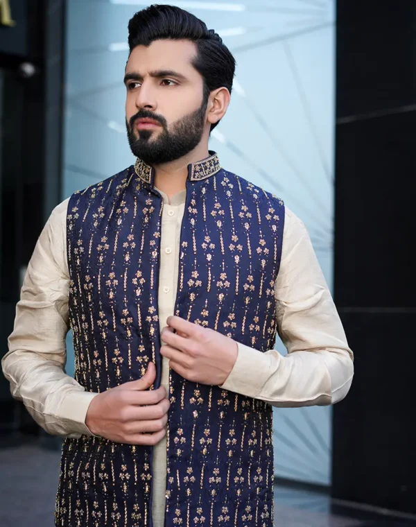 TEAL BLUE WAISTCOAT