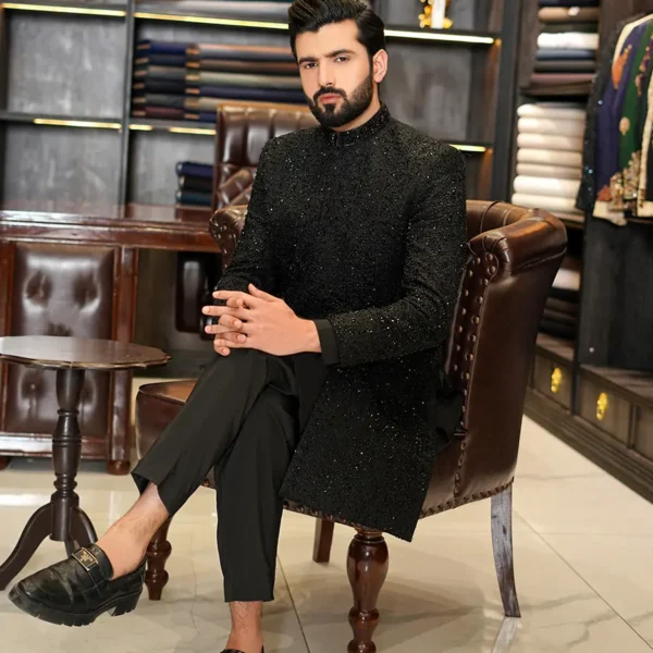 SIGNTAURE BLACK SHERWANI