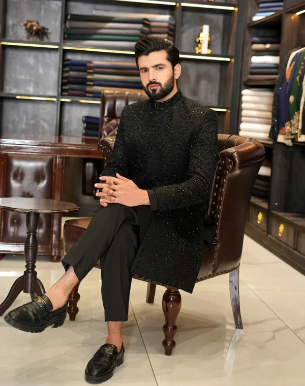 SIGNTAURE BLACK SHERWANI