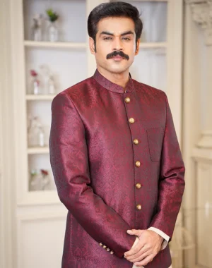 RICH BURGUNDY PRINCE COAT